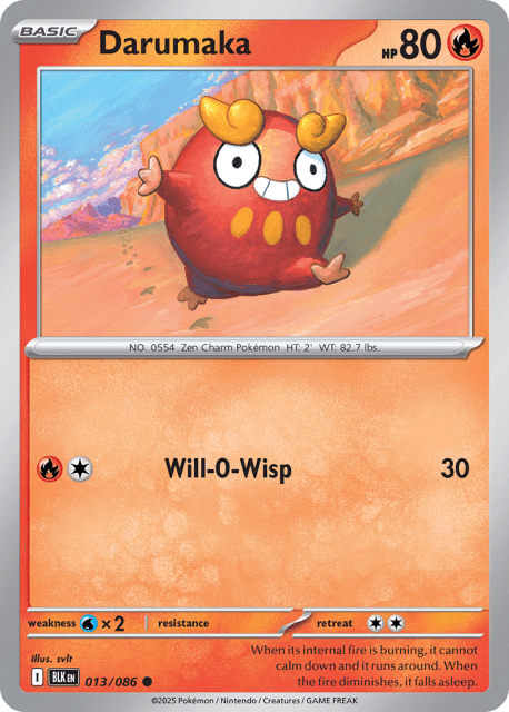 Darumaka (Master Ball Reverse Holofoil) (13) — Black Bolt