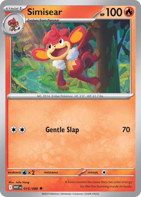 Simisear (Master Ball Reverse Holofoil) (15) — White Flare