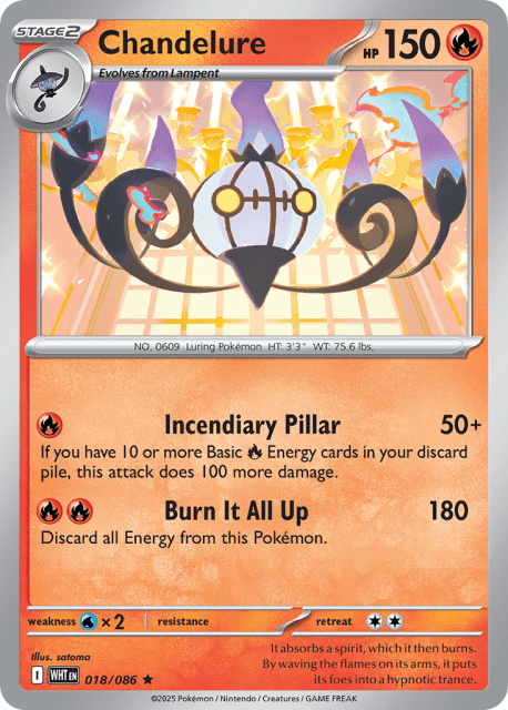 Chandelure (Reverse Holofoil) (18) — White Flare