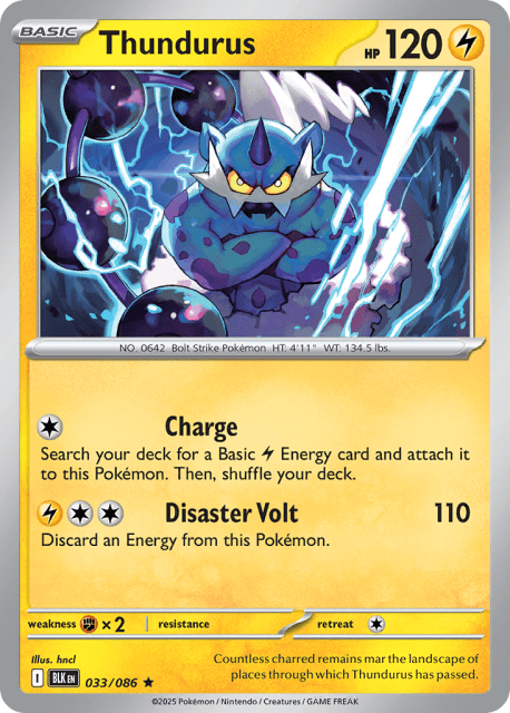 Thundurus (Reverse Holofoil) (33) — Black Bolt