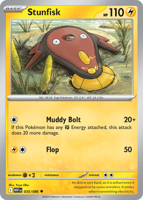 Stunfisk (Poke Ball Reverse Holofoil) (35) — White Flare
