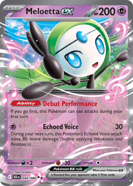 Meloetta ex (Holofoil) (44) — Black Bolt