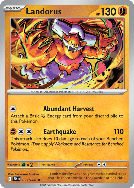 Landorus (Reverse Holofoil) (53) — Black Bolt