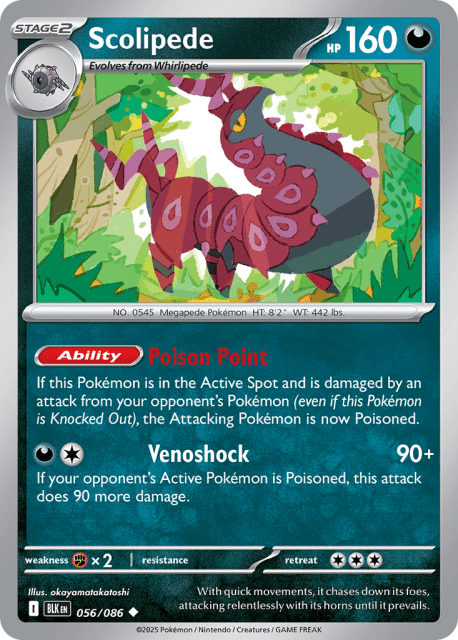 Scolipede (Reverse Holofoil) (56) — Black Bolt