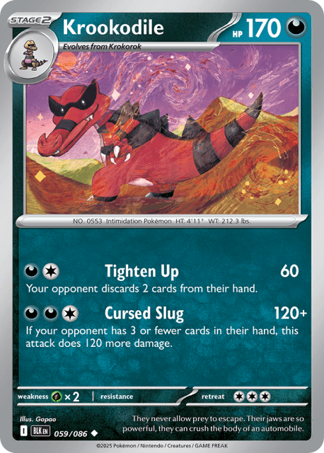 Krookodile (Reverse Holofoil) (59) — Black Bolt