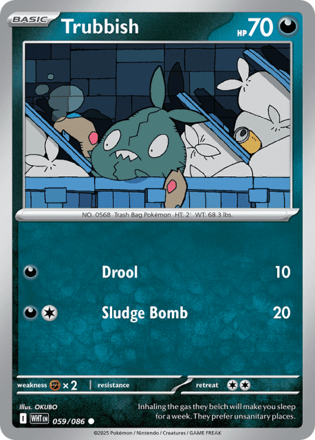 Trubbish (Reverse Holofoil) (59) — White Flare