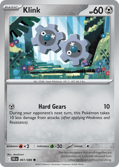 Klink (Poke Ball Reverse Holofoil) (61) — Black Bolt