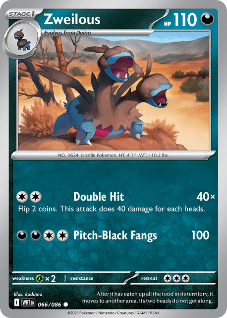 Zweilous (Reverse Holofoil) (66) — White Flare