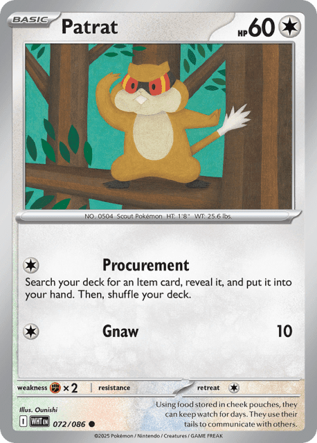 Patrat (Reverse Holofoil) (72) — White Flare