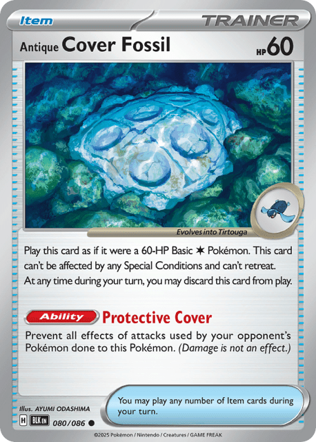 Antique Cover Fossil (Reverse Holofoil) (80) — Black Bolt