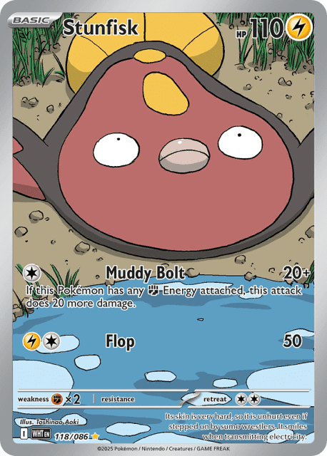 Stunfisk (Holofoil) (118) — White Flare