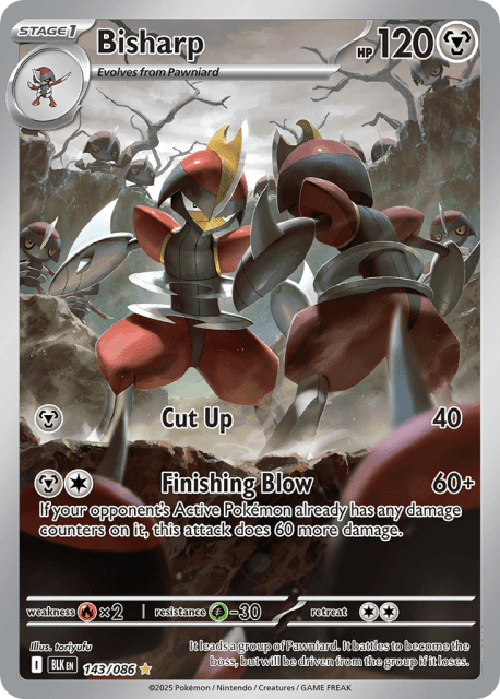 Bisharp (Holofoil) (143) — Black Bolt