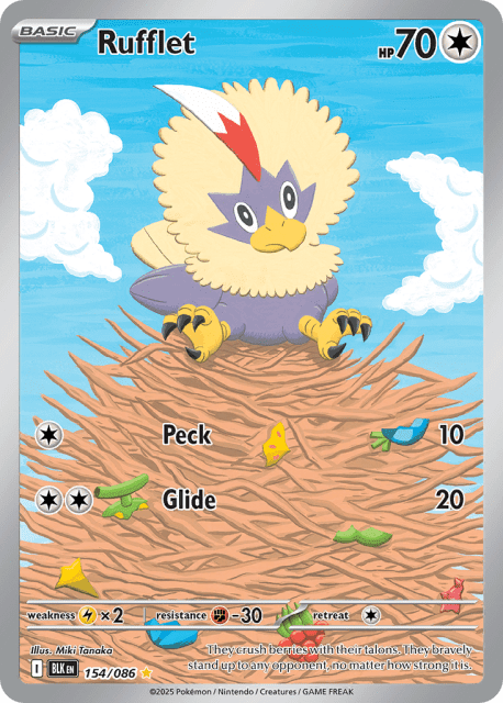 Rufflet (Holofoil) (154) — Black Bolt