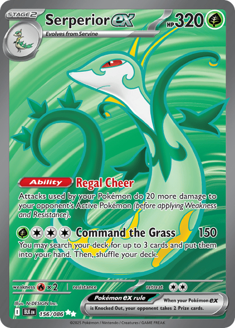 Serperior ex (Holofoil) (156) — Black Bolt