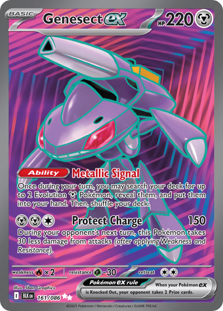 Genesect ex (Holofoil) (161) — Black Bolt