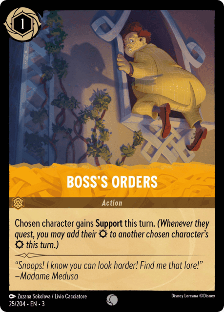 Boss's Orders (Cold Foil) (25) — Into the Inklands