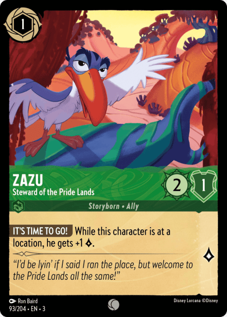 Zazu (Cold Foil) (93) — Into the Inklands