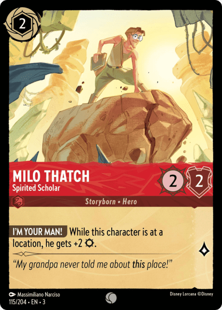 Milo Thatch (Cold Foil) (115) — Into the Inklands