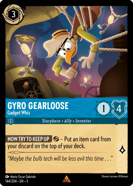 Gyro Gearloose (Cold Foil) (144) — Into the Inklands