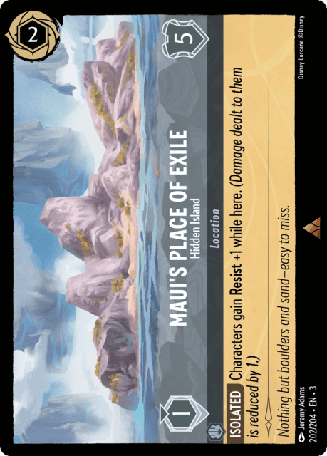 Maui's Place of Exile (Cold Foil) (202) — Into the Inklands