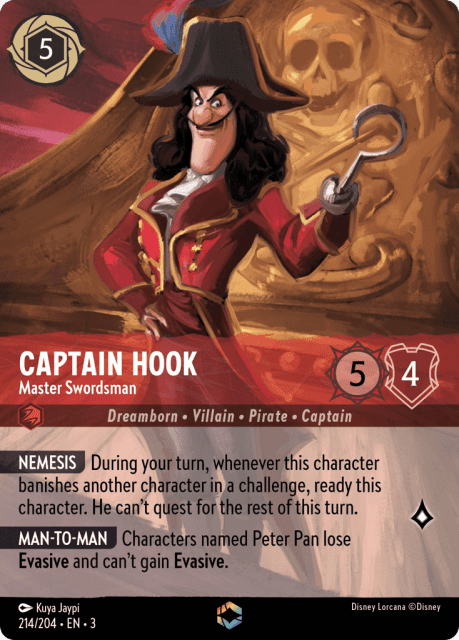 Captain Hook (Holofoil) (214) — Into the Inklands