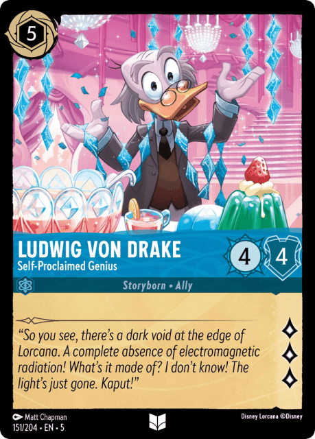 Ludwig Von Drake (Cold Foil) (151) — Shimmering Skies