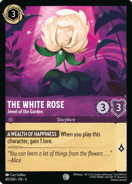 The White Rose (Cold Foil) (40) — Azurite Sea
