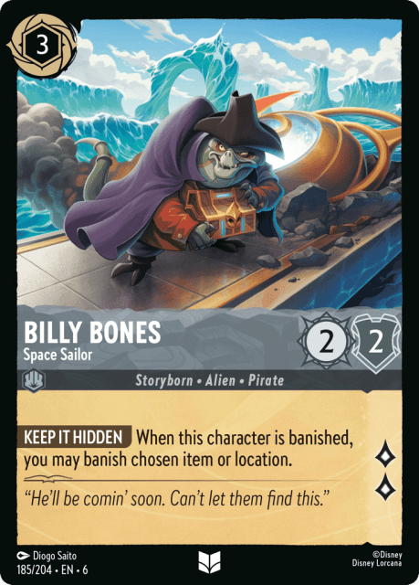 Billy Bones (Cold Foil) (185) — Azurite Sea