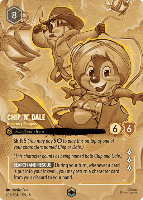 Chip 'n' Dale (Holofoil) (205) — Azurite Sea