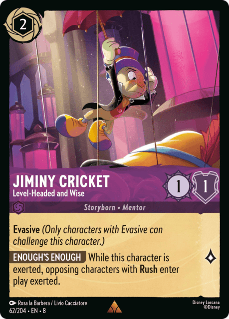 Jiminy Cricket (Cold Foil) (62) — Reign of Jafar