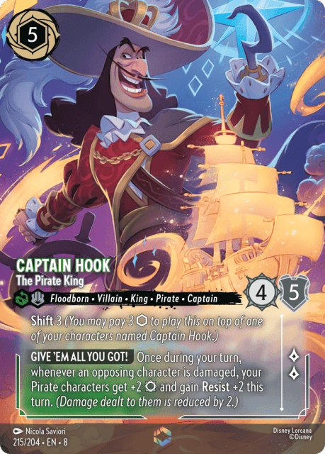 Captain Hook (Holofoil) (215) — Reign of Jafar
