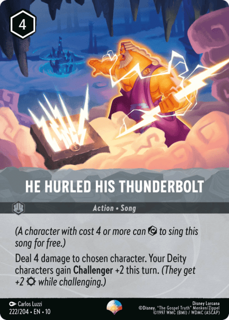 He Hurled His Thunderbolt (Holofoil) (222) — Whispers in the Well