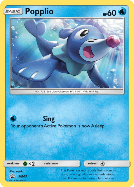 Popplio (Sequin Holofoil) (SM03) — SM Black Star Promos