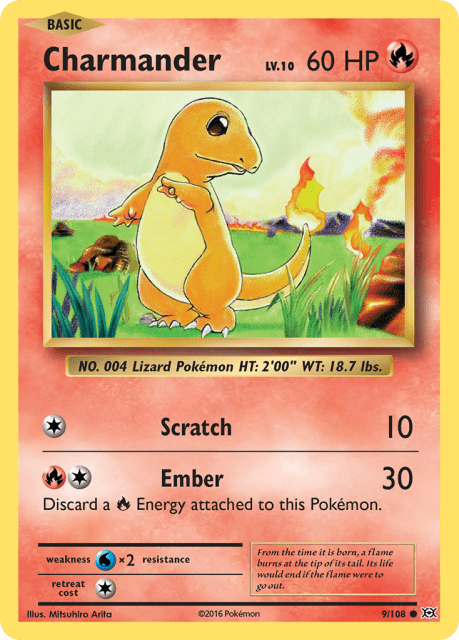 Charmander (Reverse Holofoil) (9) — Evolutions