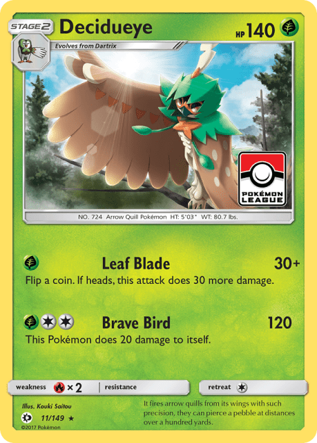 Decidueye (Water Web Holofoil) (11) — Sun & Moon