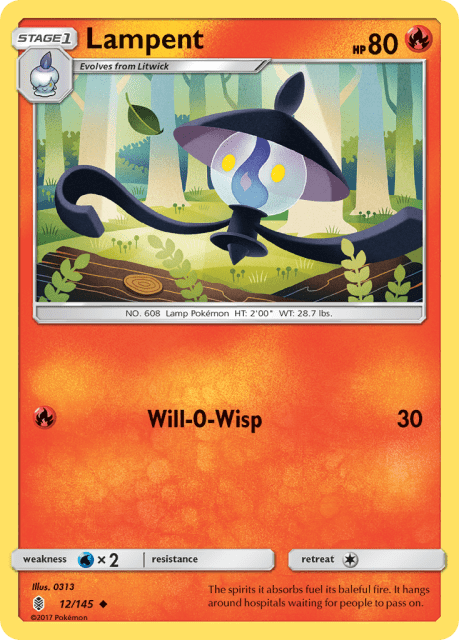 Lampent (Reverse Holofoil) (12) — Guardians Rising