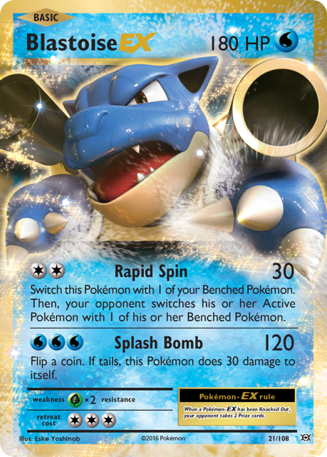 Blastoise-EX (Holofoil) (21) — Evolutions