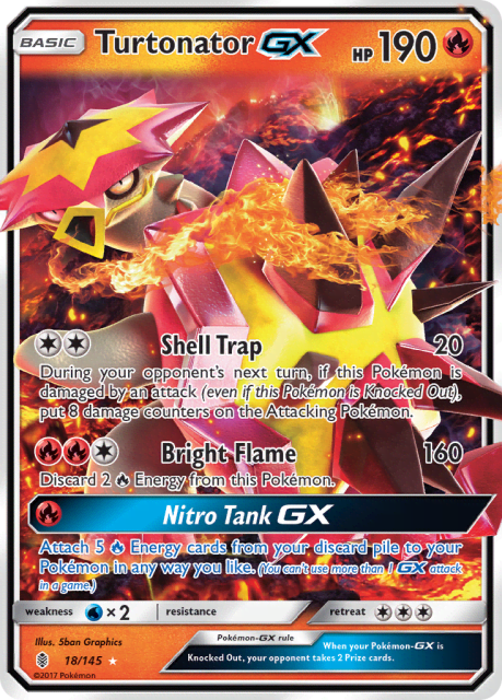 Turtonator-GX (Holofoil) (18) — Guardians Rising