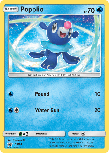 Popplio (Holofoil) (SM24) — SM Black Star Promos