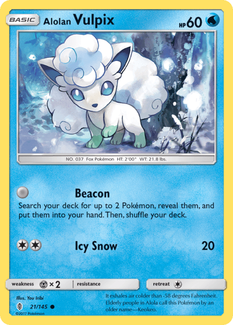 Alolan Vulpix (Reverse Holofoil) (21) — Guardians Rising
