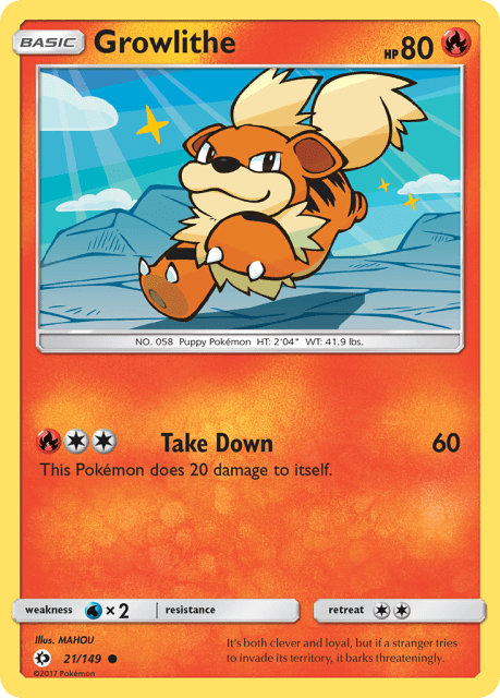 Growlithe (21) — Sun & Moon
