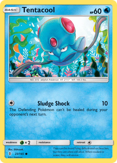 Tentacool (Reverse Holofoil) (23) — Guardians Rising