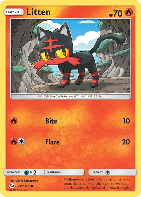 Litten (Cosmos Holofoil) (24) — Sun & Moon