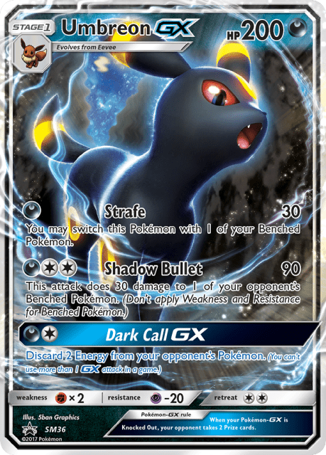 Umbreon-GX (Holofoil) (SM36) — SM Black Star Promos
