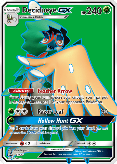 Decidueye-GX (Holofoil) (SM37) — SM Black Star Promos