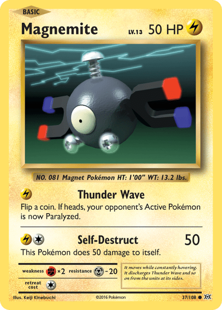 Magnemite (Reverse Holofoil) (37) — Evolutions