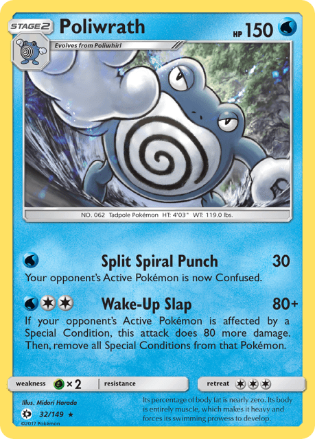 Poliwrath (Holofoil) (32) — Sun & Moon