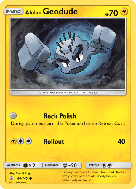 Alolan Geodude (Reverse Holofoil) (40) — Guardians Rising