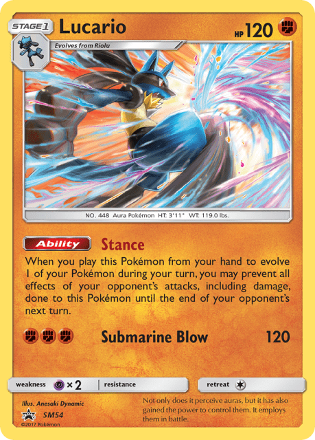 Lucario (Holofoil) (SM54) — SM Black Star Promos