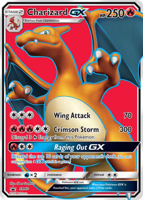Charizard-GX (Holofoil) (SM60) — SM Black Star Promos